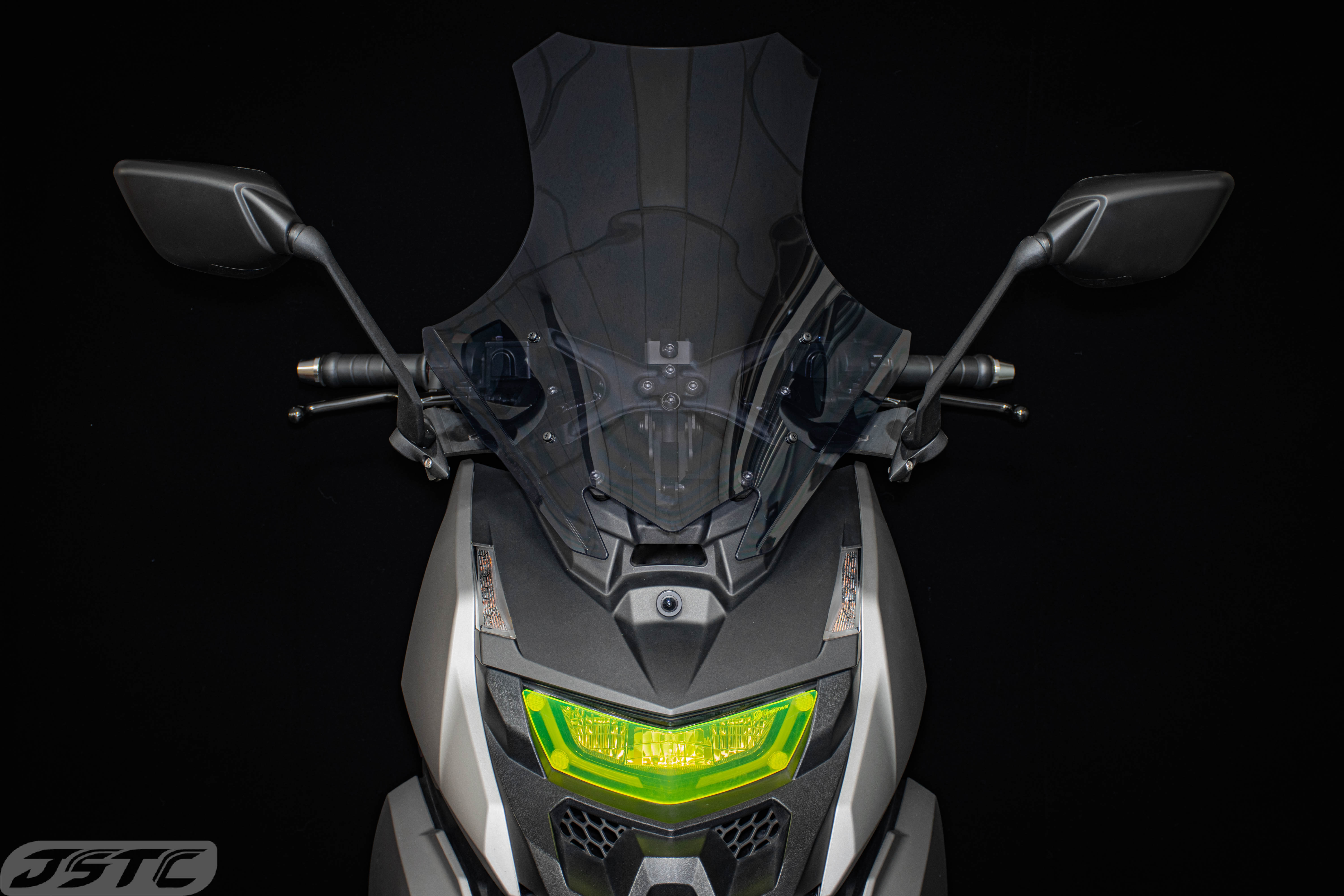STR 250&300 加長大風鏡(墨黑)(長後照鏡)(固定版)