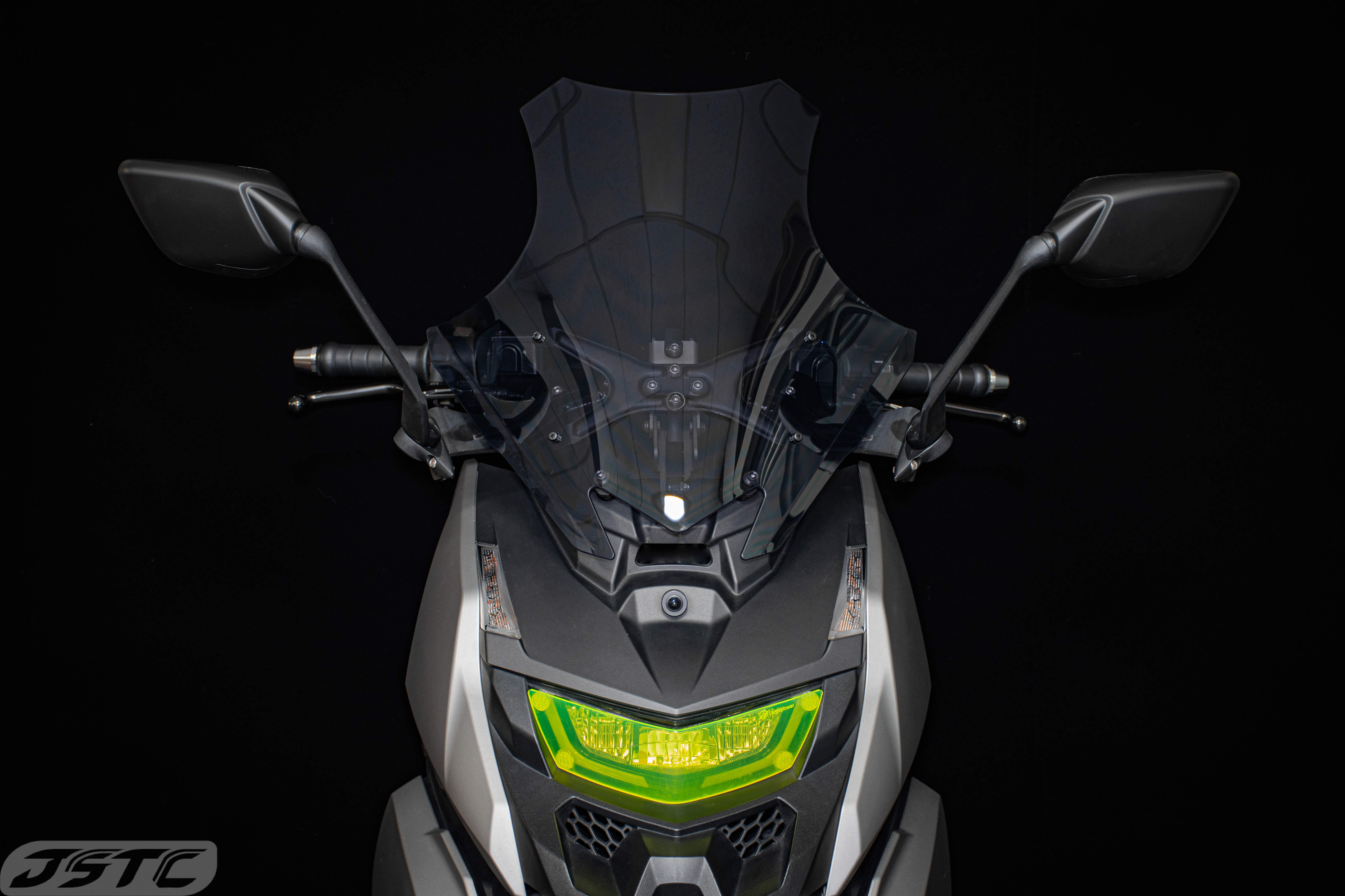 STR 250&300 大風鏡(墨黑)(長後照鏡)(固定版)