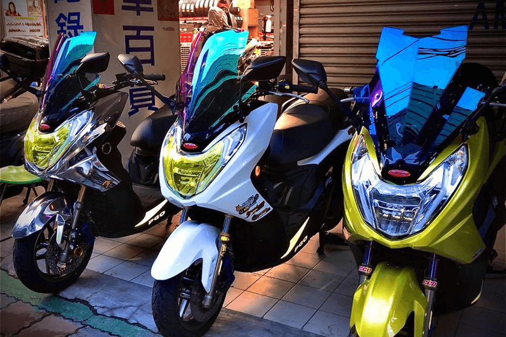 TIGRA 200&250 加長大風鏡(墨黑)(長後照鏡)(可調版)