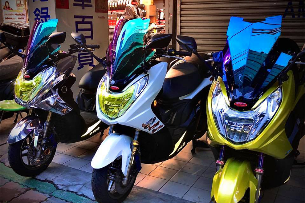 TIGRA 200&250 大風鏡(墨黑)(長後照鏡)(固定版)
